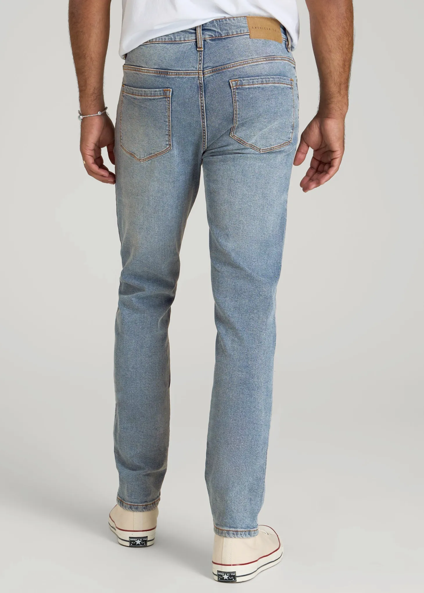 A.T. Basics Men's Dylan Slim Fit Jeans for Tall Men