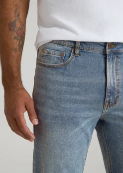 A.T. Basics Men's Dylan Slim Fit Jeans for Tall Men
