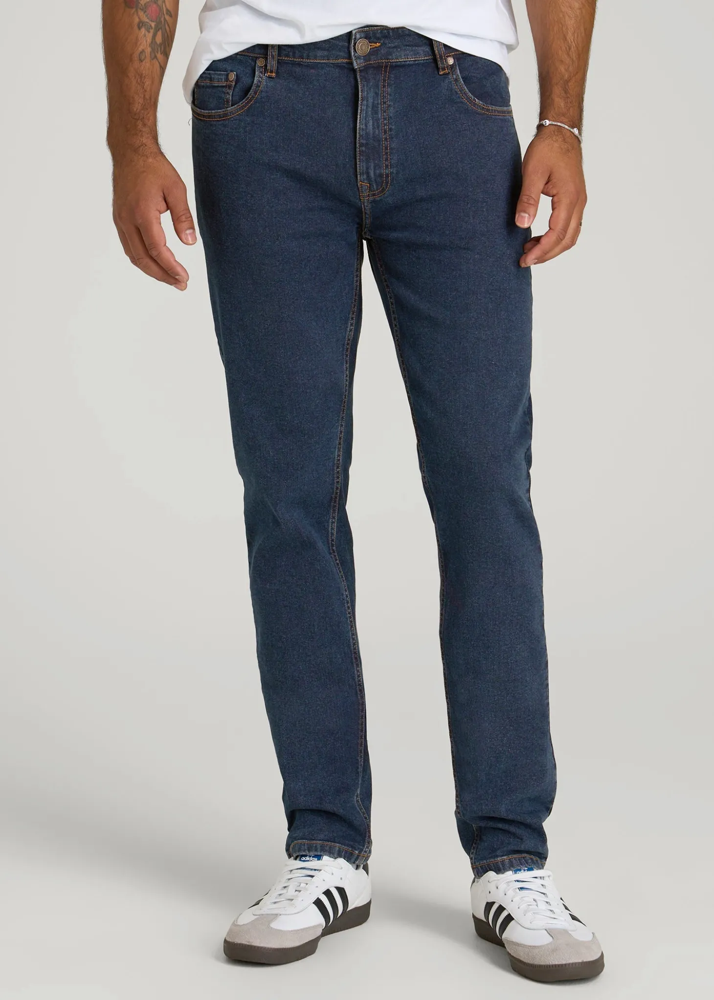 A.T. Basics Men's Dylan Slim Fit Jeans for Tall Men