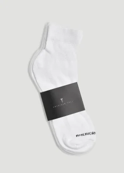 Athletic Mid Ankle Socks (X-Large Size: 14-17) for Tall Men