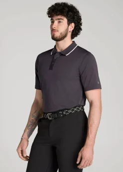 A.T. Performance Tipped Golf Polo for Tall Men