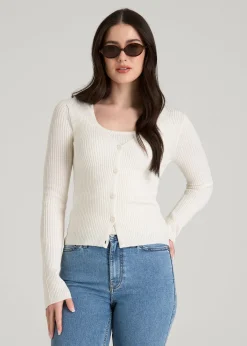 Boucle Knit Cardigan for Tall Women