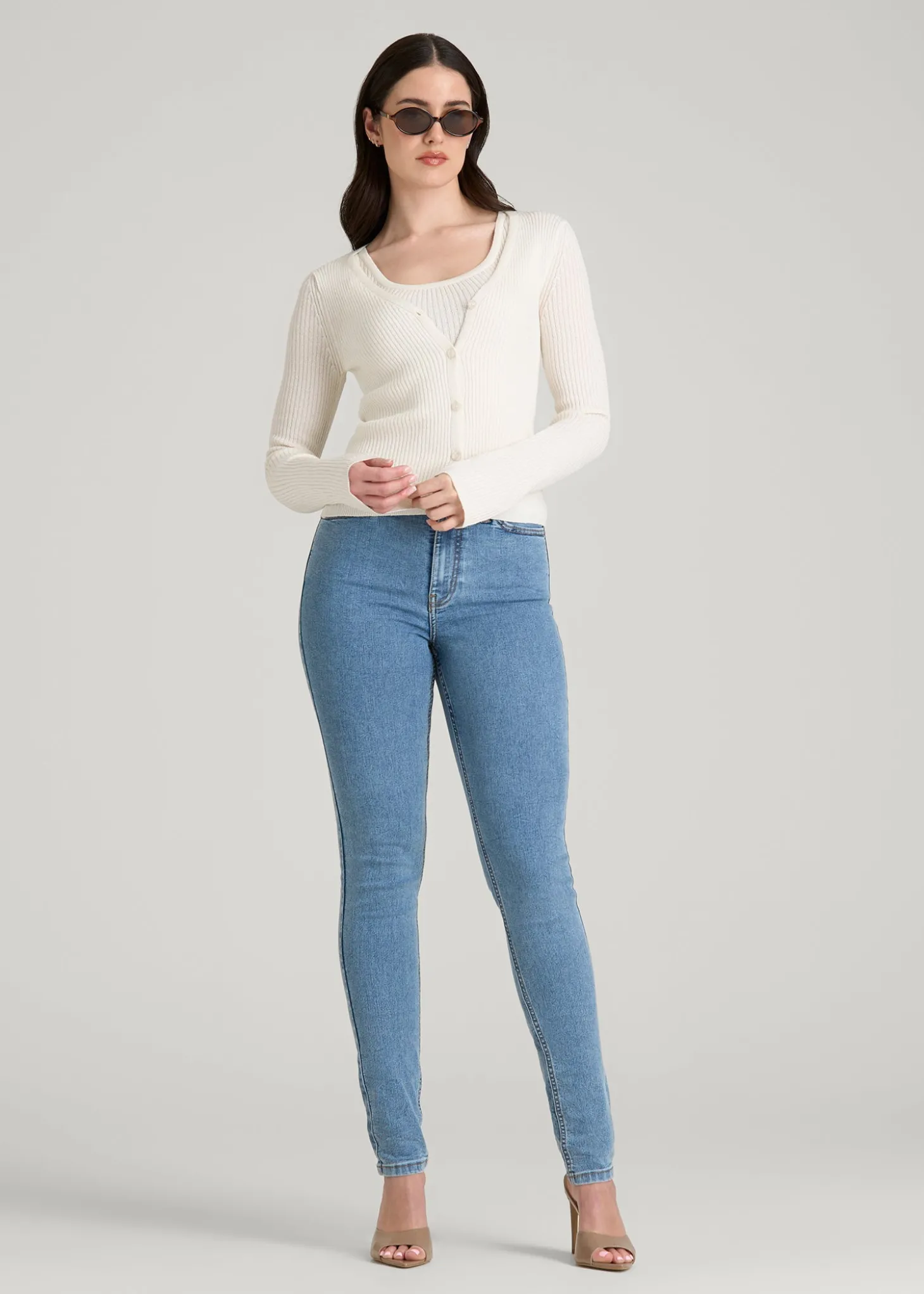 Boucle Knit Cardigan for Tall Women
