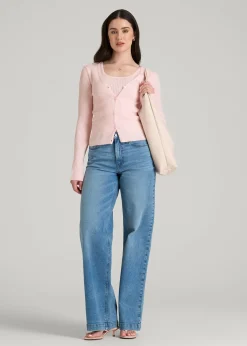 Boucle Knit Cardigan for Tall Women