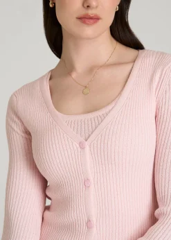 Boucle Knit Cardigan for Tall Women