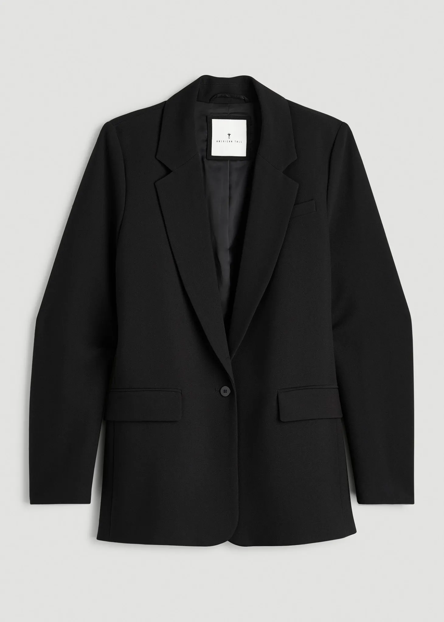 Boyfriend Fit Single-Button Blazer for Tall Women