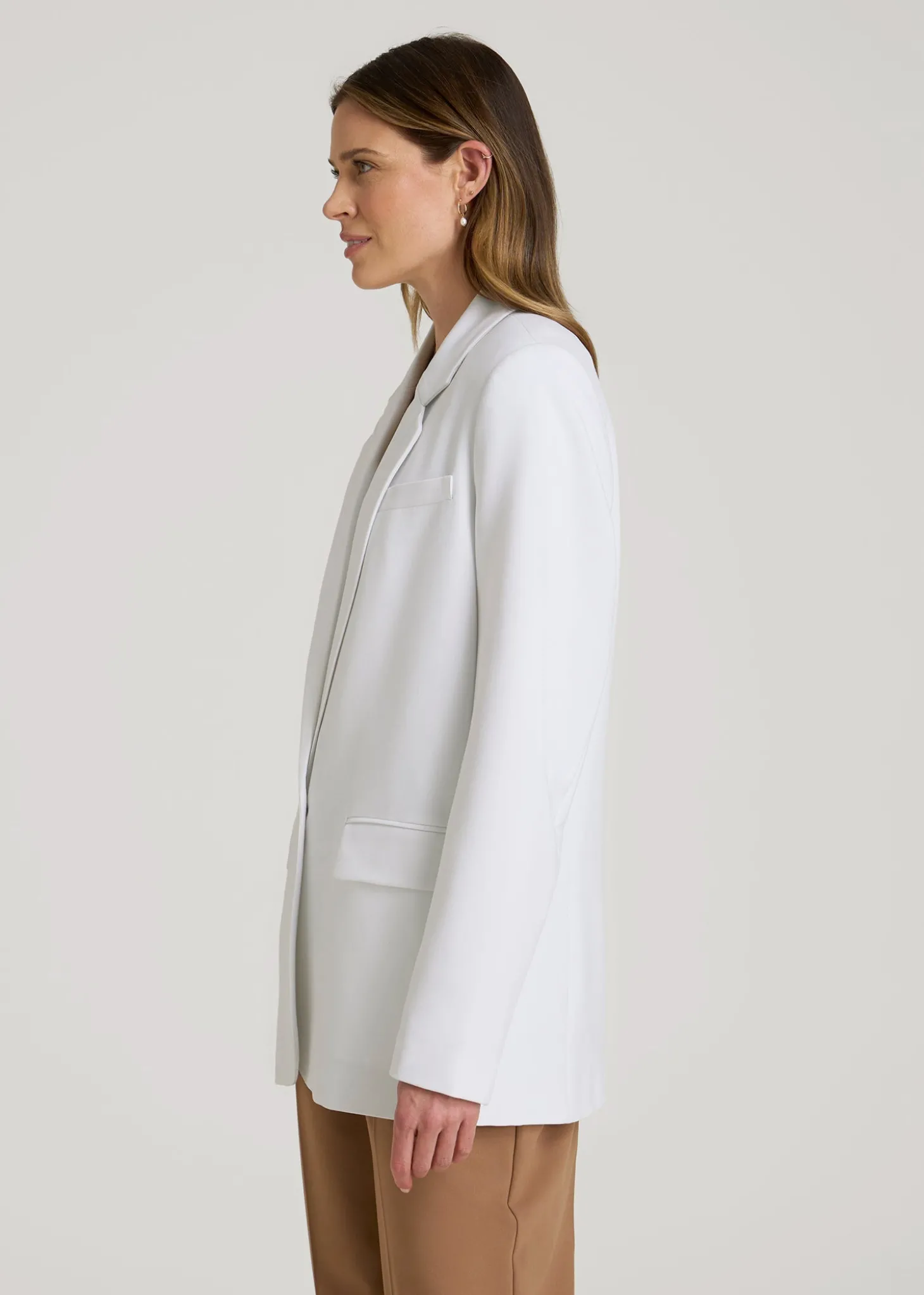 Boyfriend Fit Single-Button Blazer for Tall Women