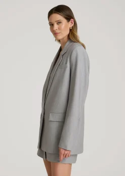 Boyfriend Fit Single-Button Blazer for Tall Women