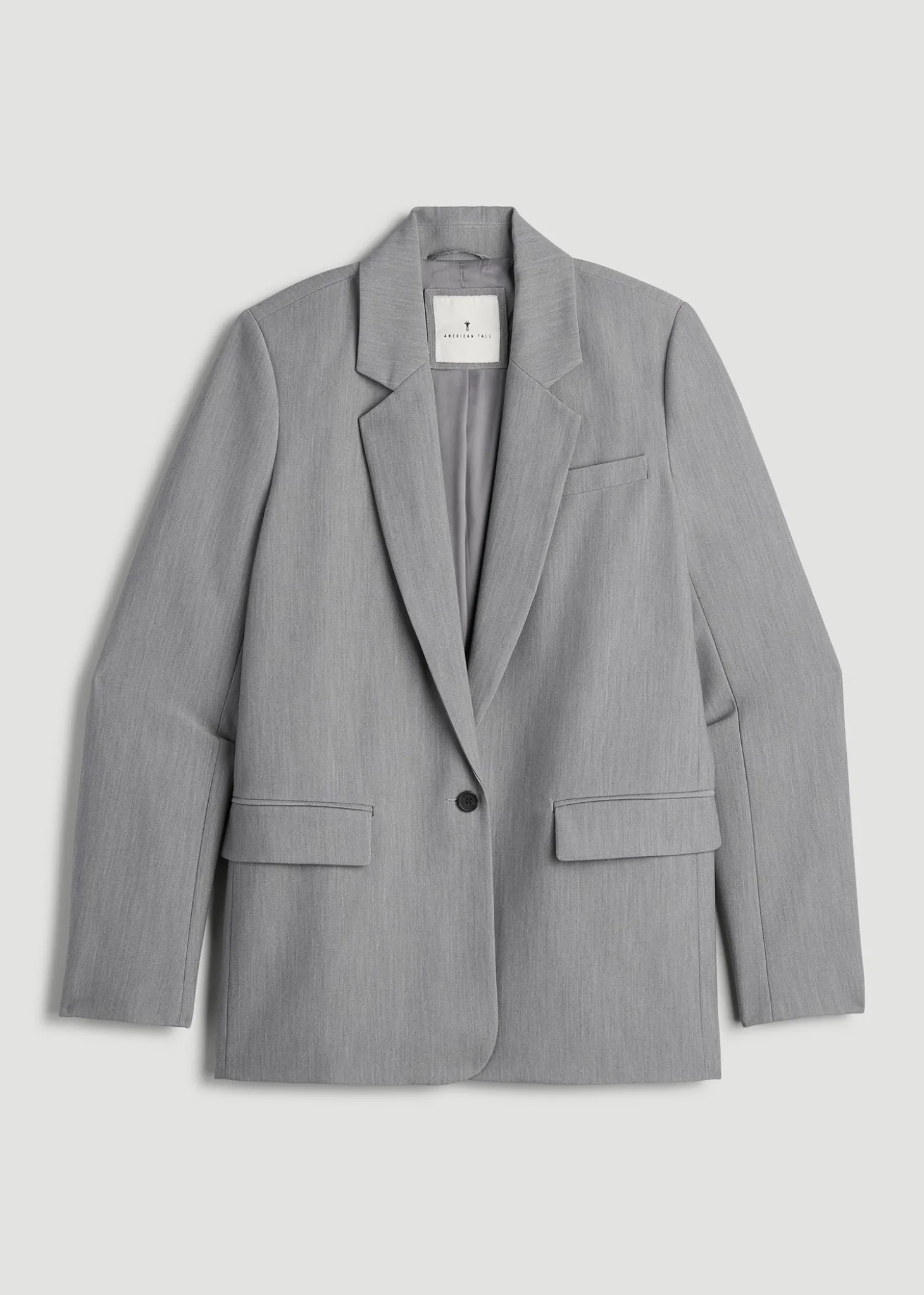 Boyfriend Fit Single-Button Blazer for Tall Women