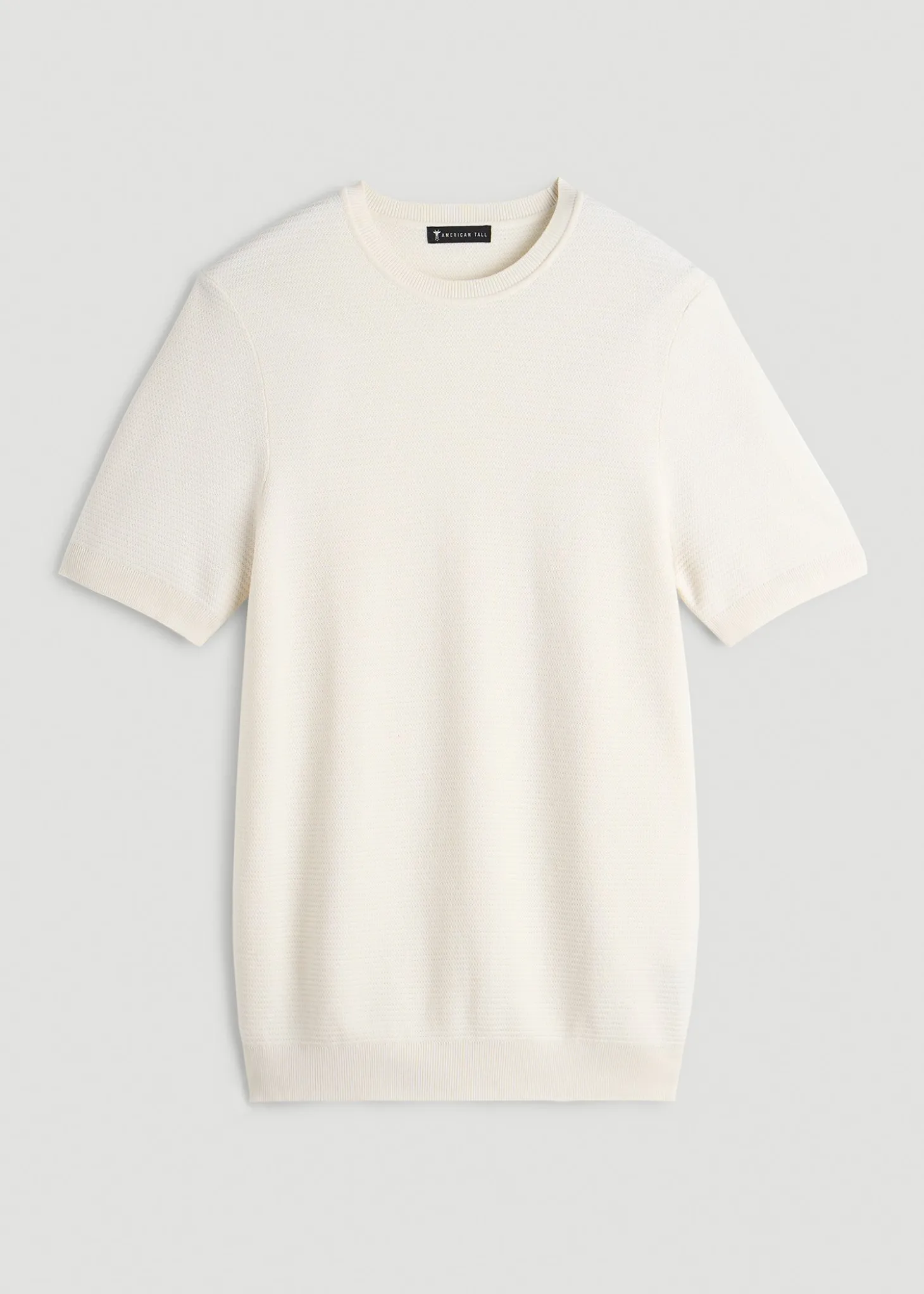 Braided Knit T-Shirt for Tall Men