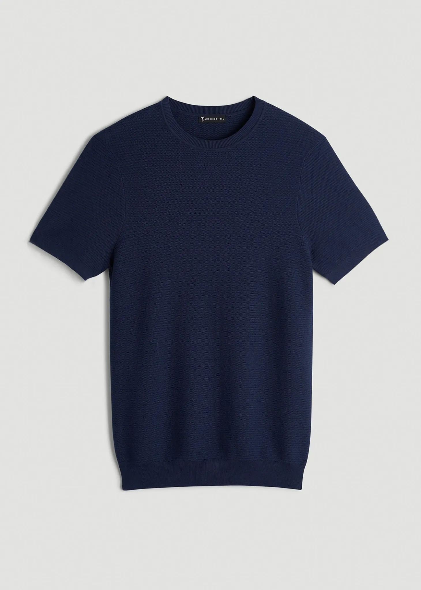 Braided Knit T-Shirt for Tall Men