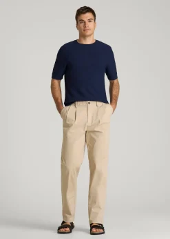 Braided Knit T-Shirt for Tall Men