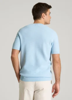 Braided Knit T-Shirt for Tall Men