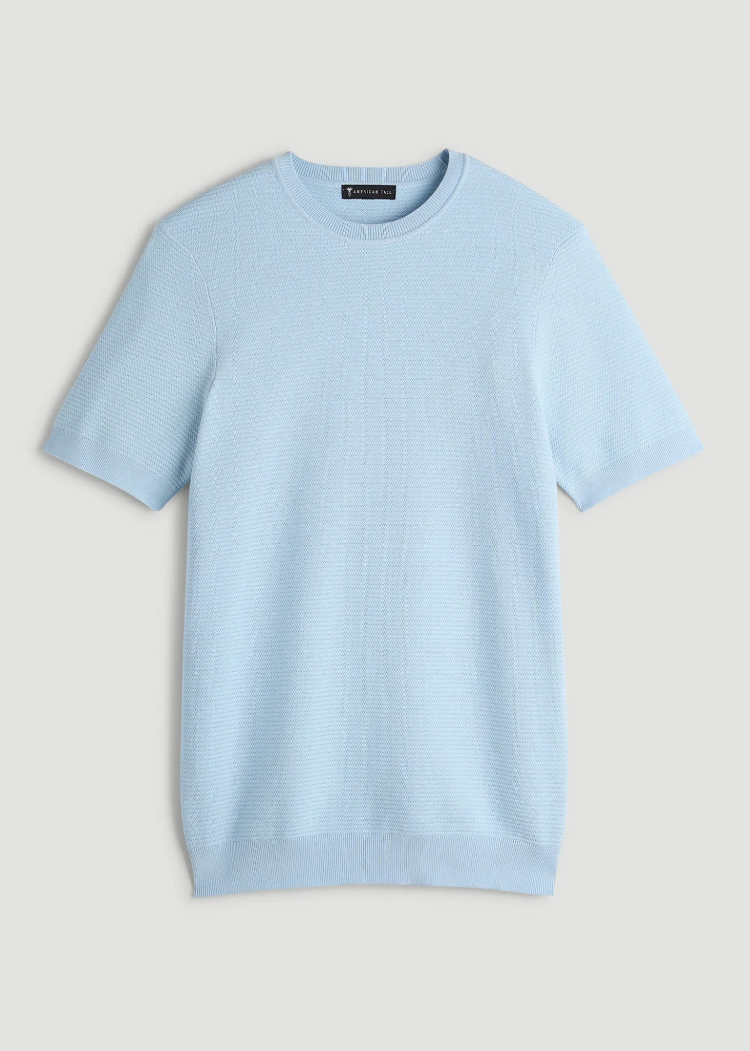 Braided Knit T-Shirt for Tall Men