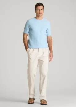 Braided Knit T-Shirt for Tall Men