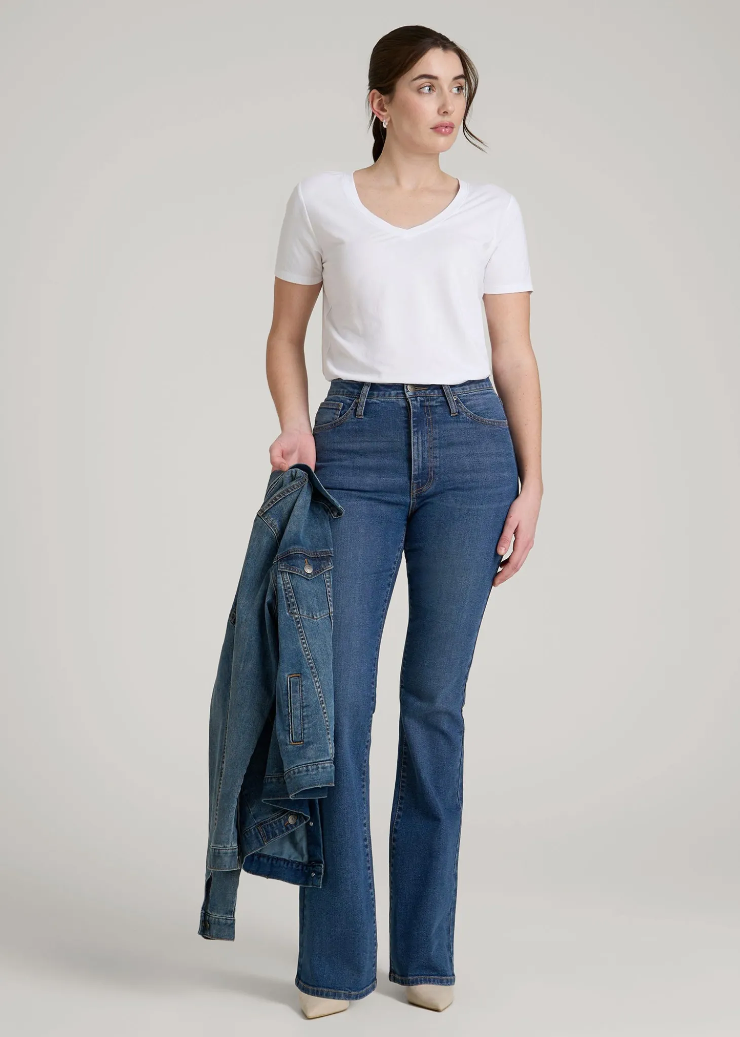 Chloe High Rise Flare Jeans for Tall Women