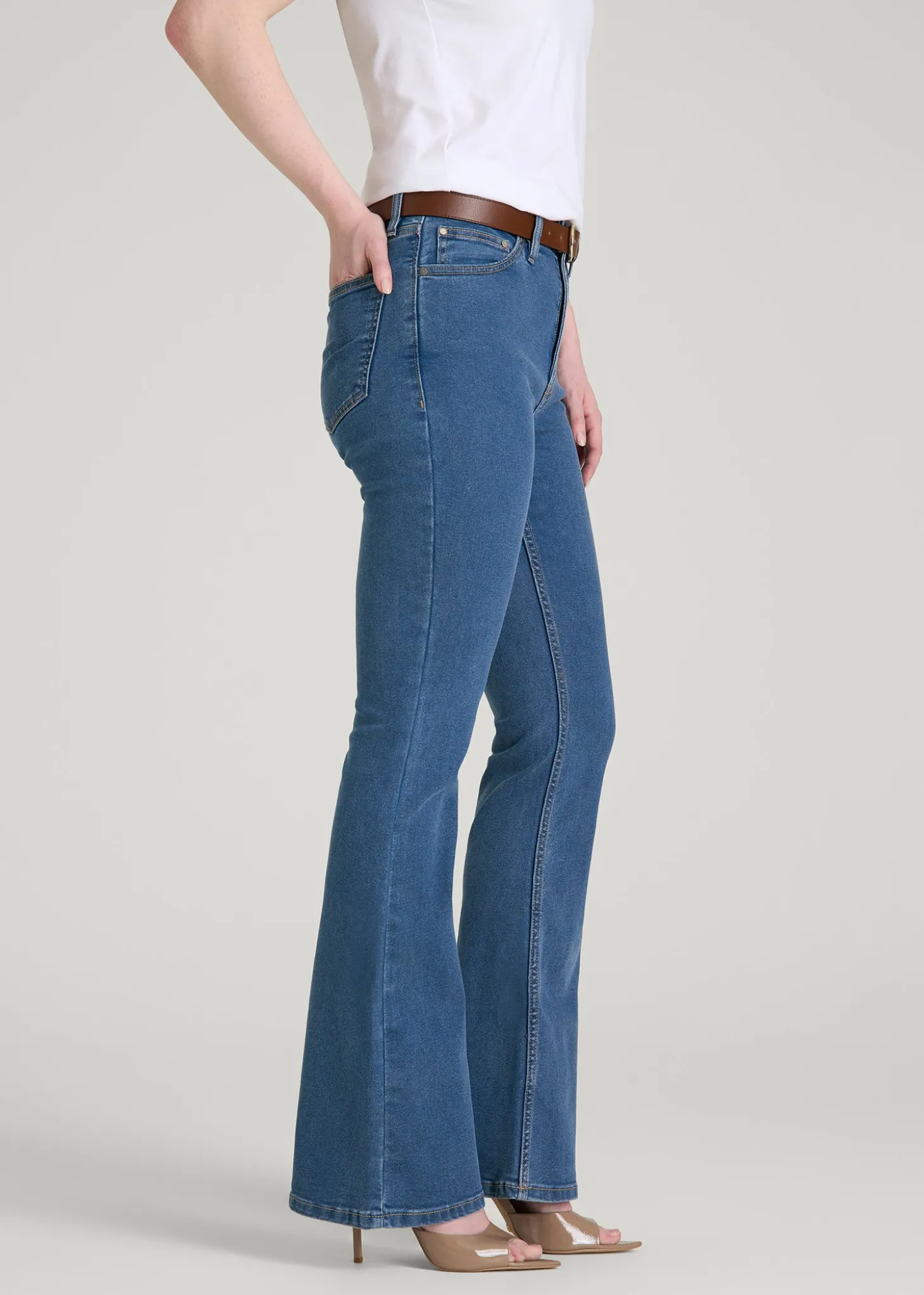 Chloe High Rise Flare Jeans for Tall Women