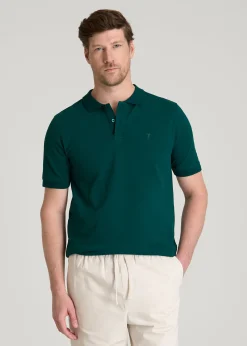 Classic Polo with Embroidered Logo for Tall Men