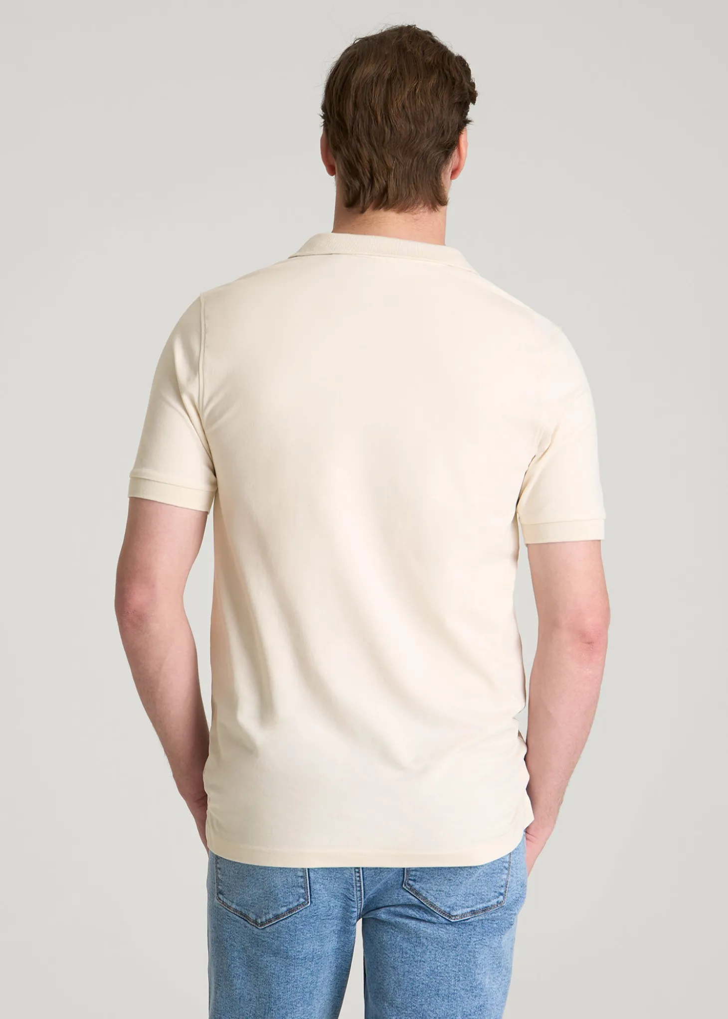 Classic Polo with Embroidered Logo for Tall Men
