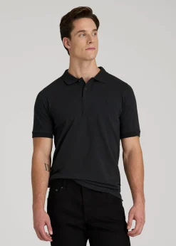 Classic Polo with Embroidered Logo for Tall Men