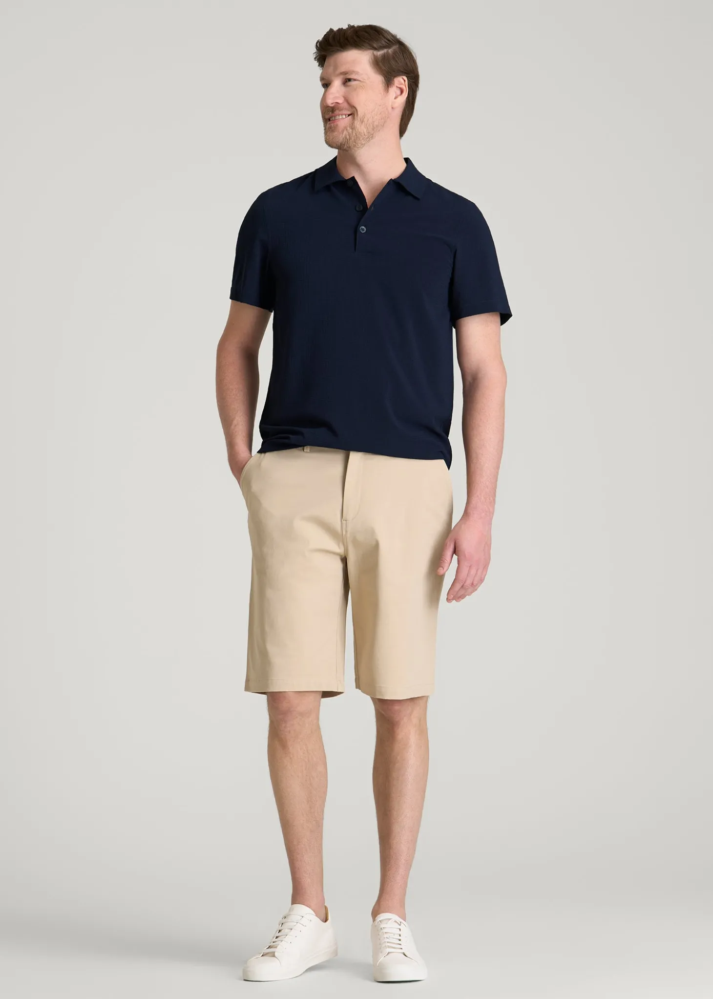 Coastal Perforated Polo for Tall Men