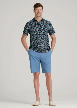 Coastal Perforated Polo Shirt for Tall Men