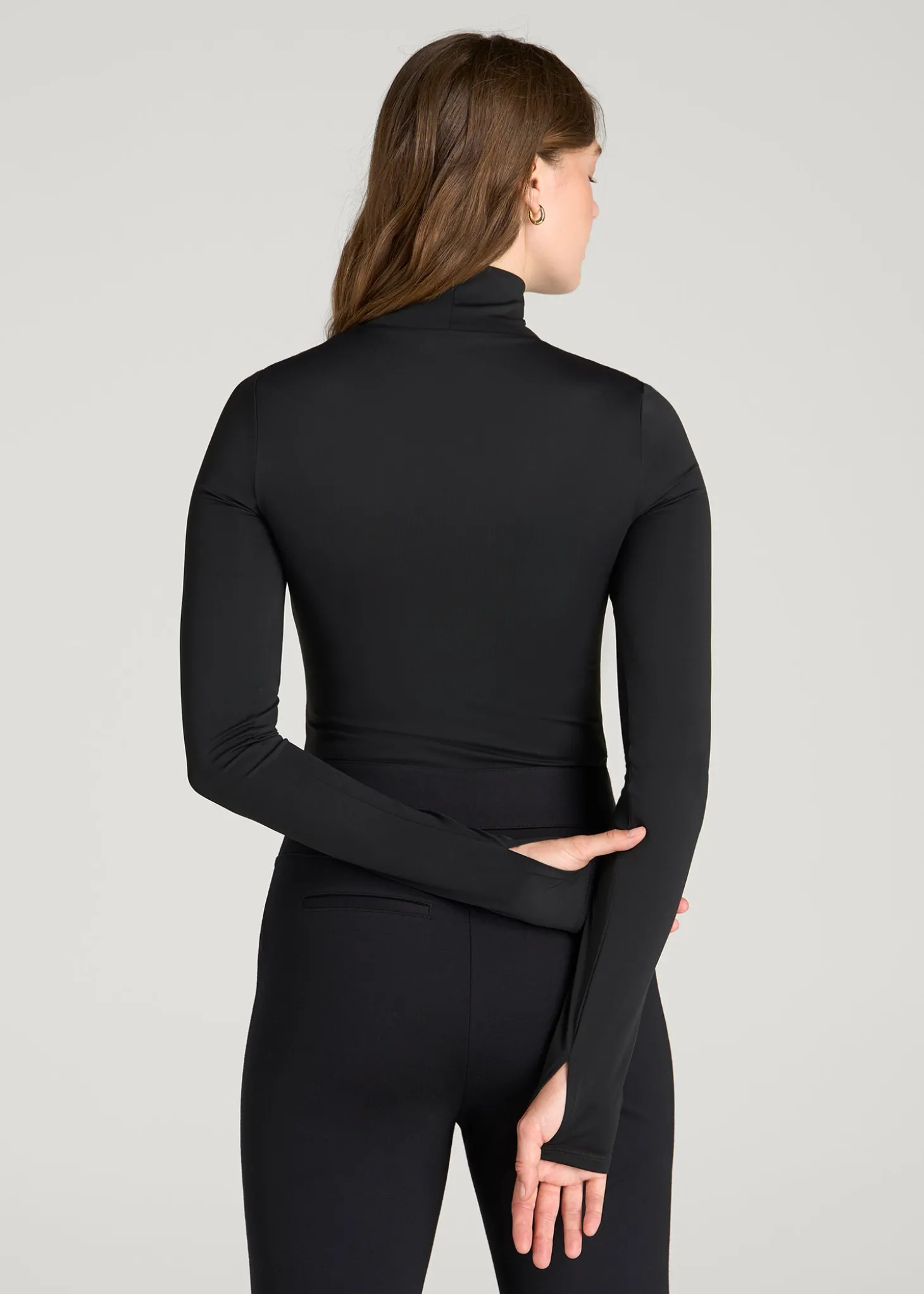Contour Jersey Long Sleeve Turtleneck Bodysuit for Tall Women