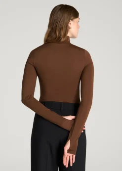 Contour Jersey Long Sleeve Turtleneck Bodysuit for Tall Women