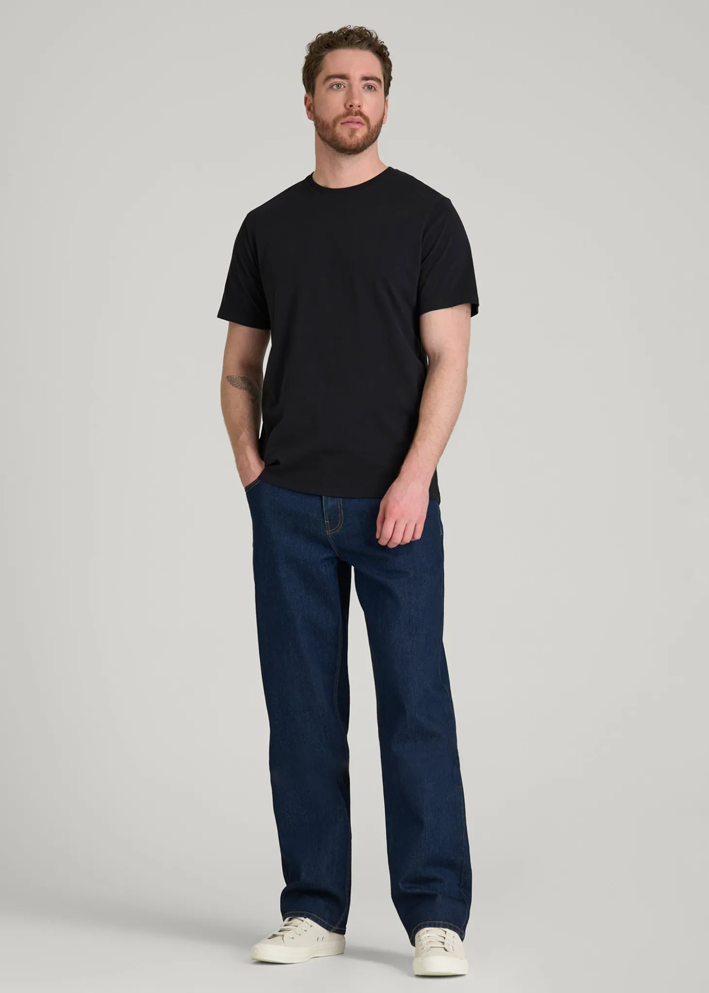 Core Cotton Crewneck Tee for Tall Men