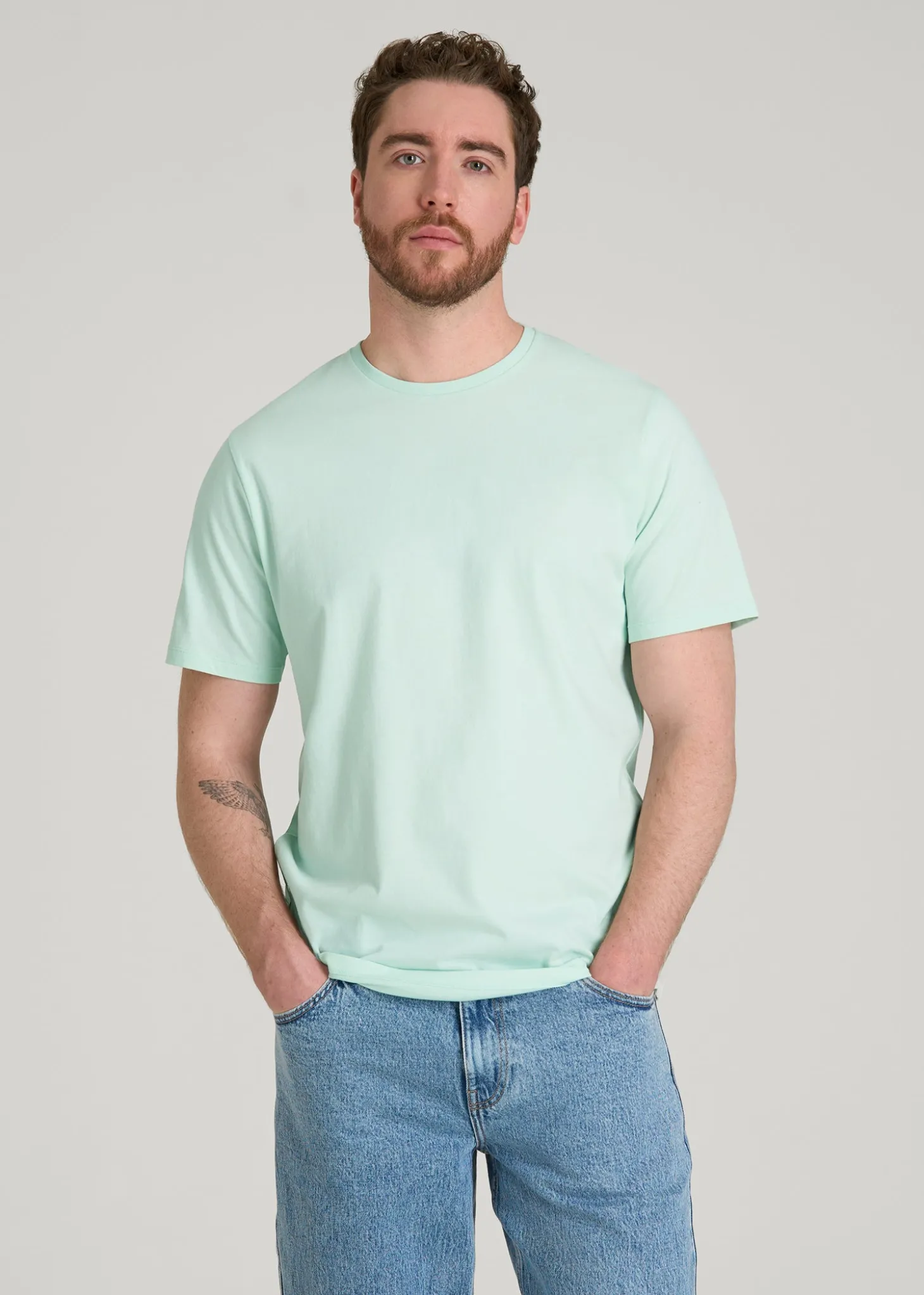Core Cotton Crewneck Tee for Tall Men
