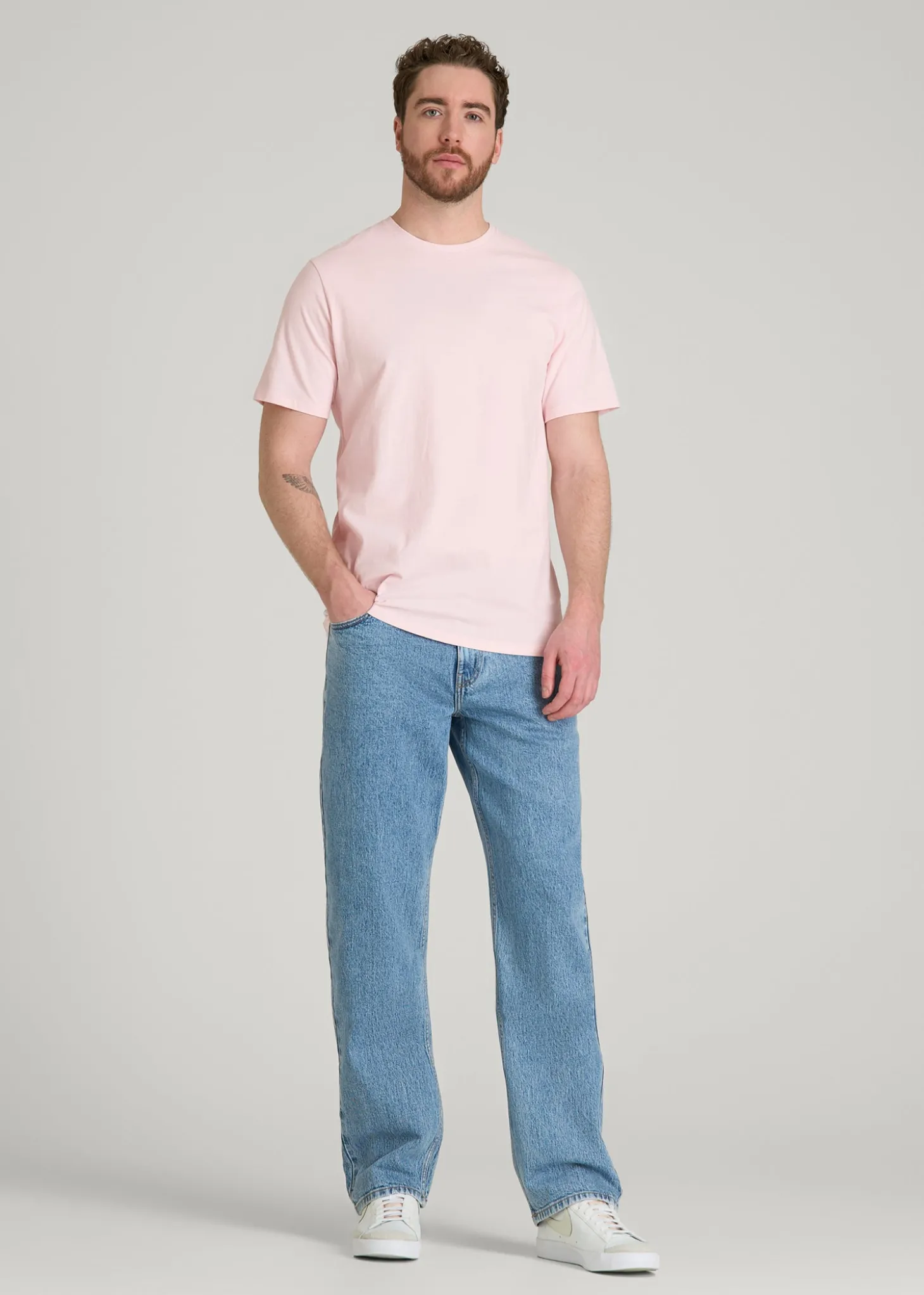 Core Cotton Crewneck Tee for Tall Men