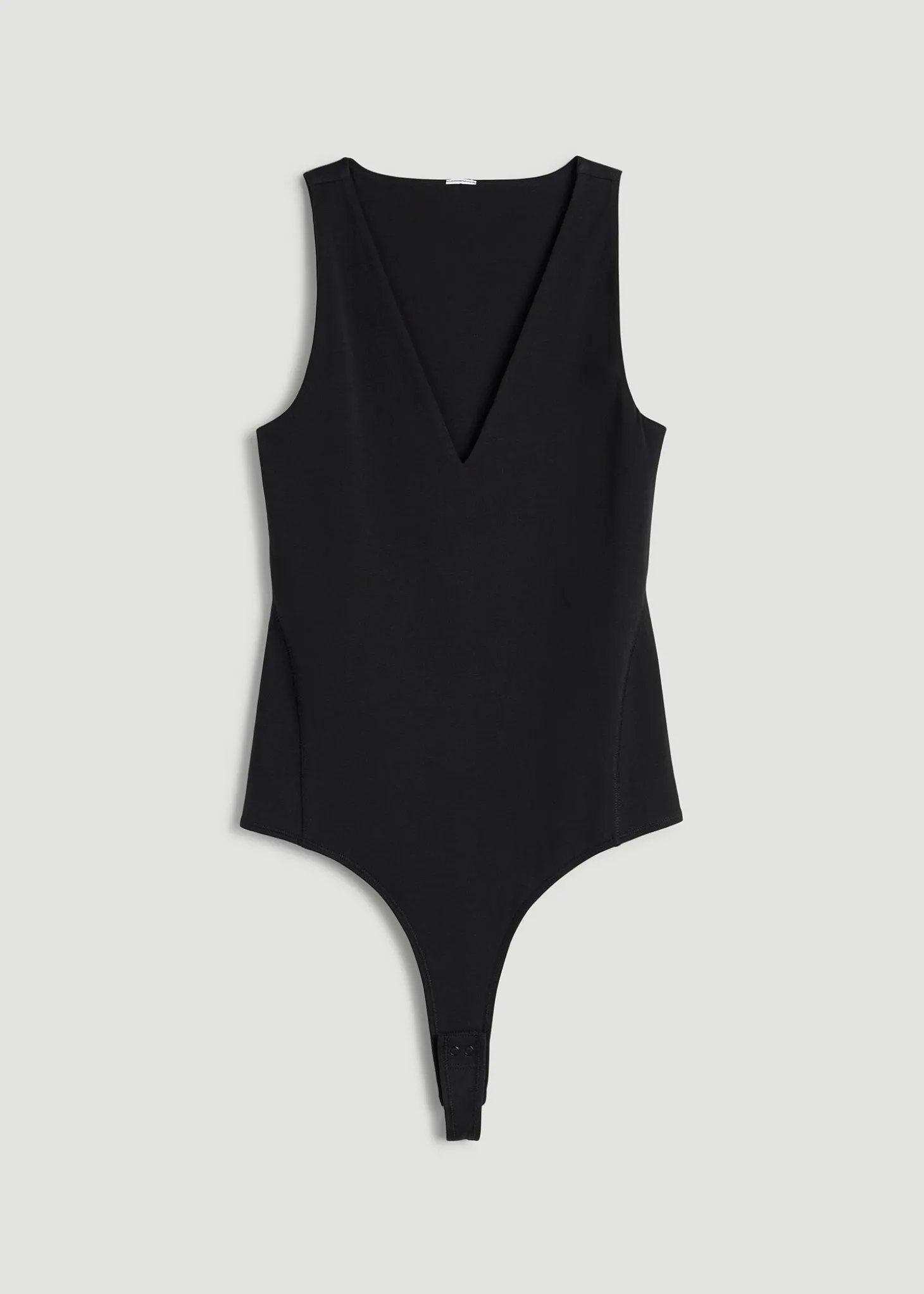 Cotton Blend Sleeveless V-Neck Bodysuit for Tall Women