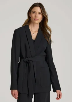 Crepe Wrap Blazer for Tall Women