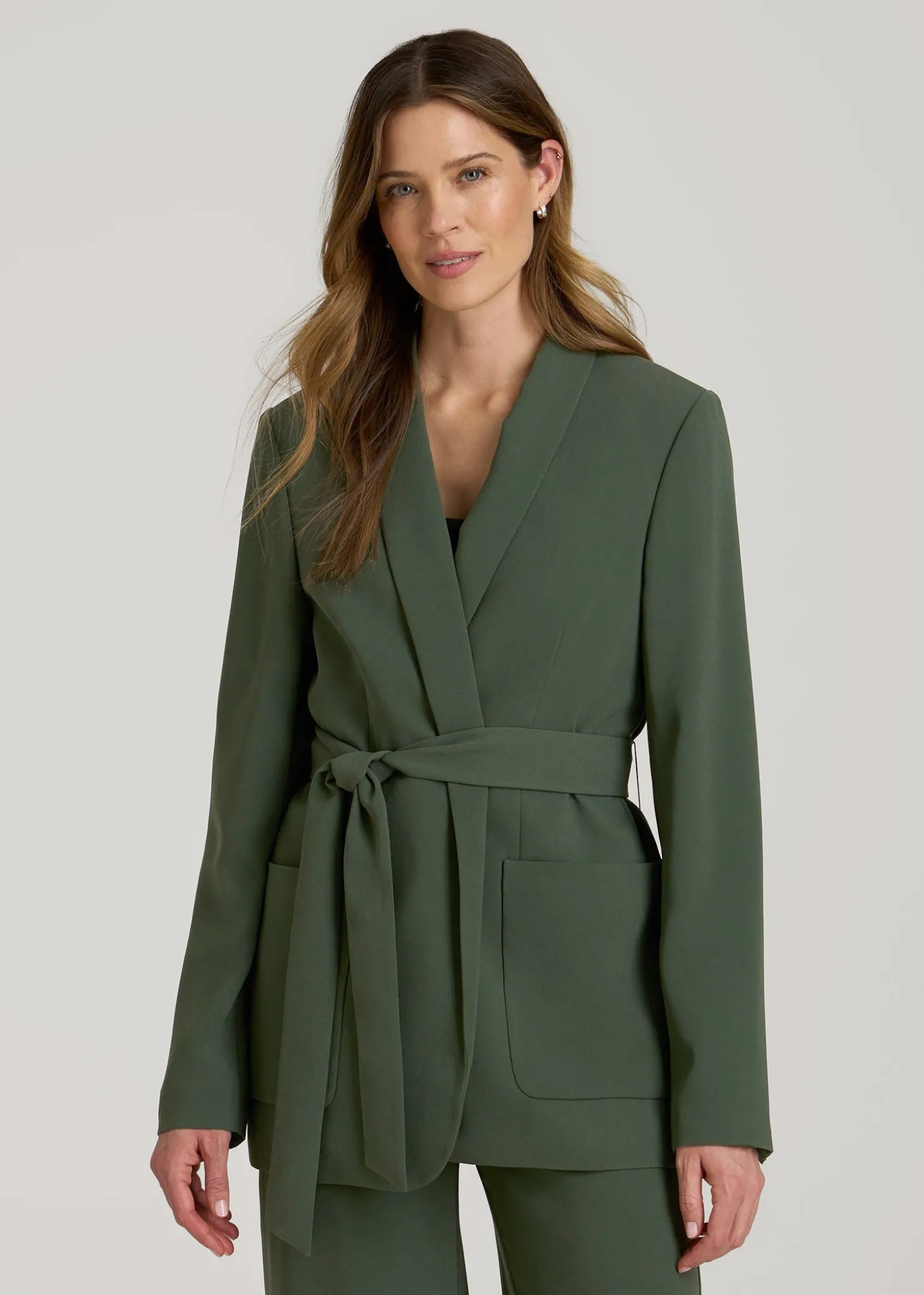 Crepe Wrap Blazer for Tall Women
