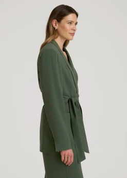 Crepe Wrap Blazer for Tall Women