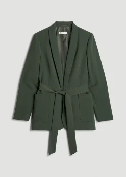 Crepe Wrap Blazer for Tall Women