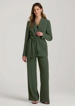 Crepe Wrap Blazer for Tall Women