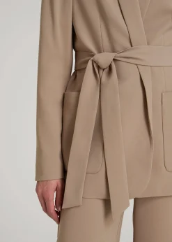 Crepe Wrap Blazer for Tall Women