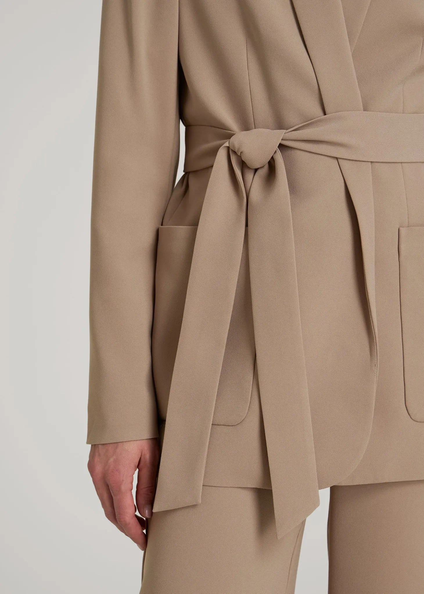 Crepe Wrap Blazer for Tall Women
