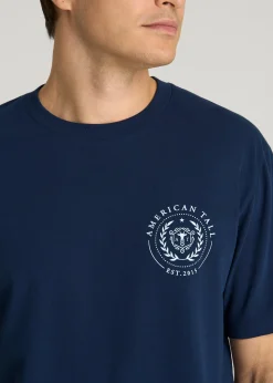 Crest Graphic Tee for Tall Men