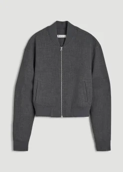 Cropped Bomber Jacket for Tall Women