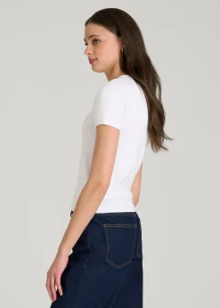 Cropped Knit Tee for Tall Women