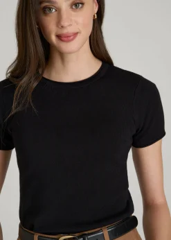 Cropped Knit Tee for Tall Women