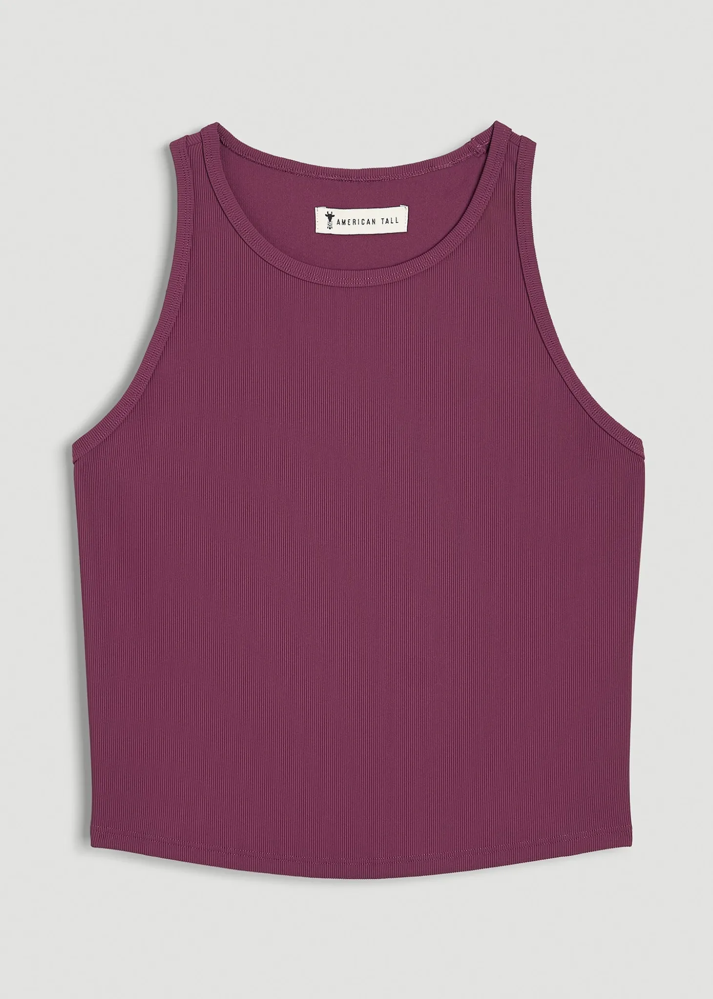 Cropped Ribbed Tank Top for Tall Women