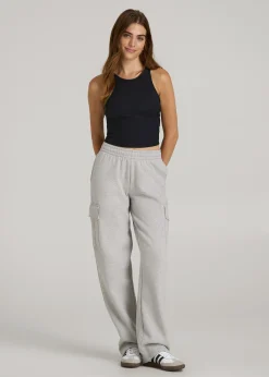 Cropped Ribbed Tank Top for Tall Women