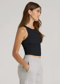 Cropped Ribbed Tank Top for Tall Women