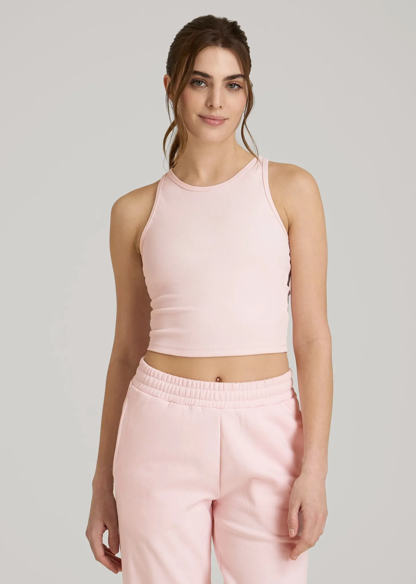 Cropped Ribbed Tank Top for Tall Women