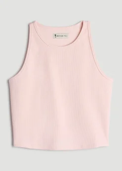 Cropped Ribbed Tank Top for Tall Women