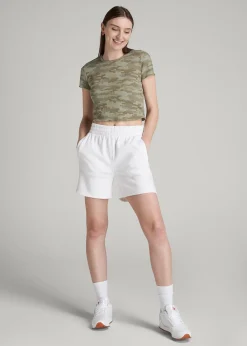Cropped Waffle Tee for Tall Women