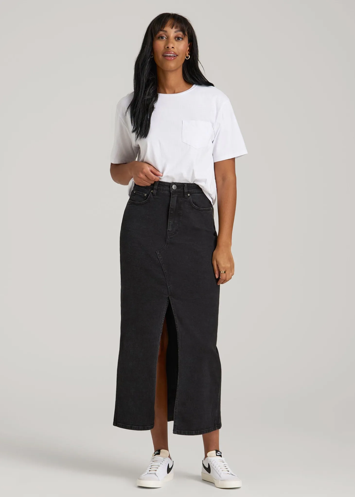 Denim Maxi Skirt for Tall Women